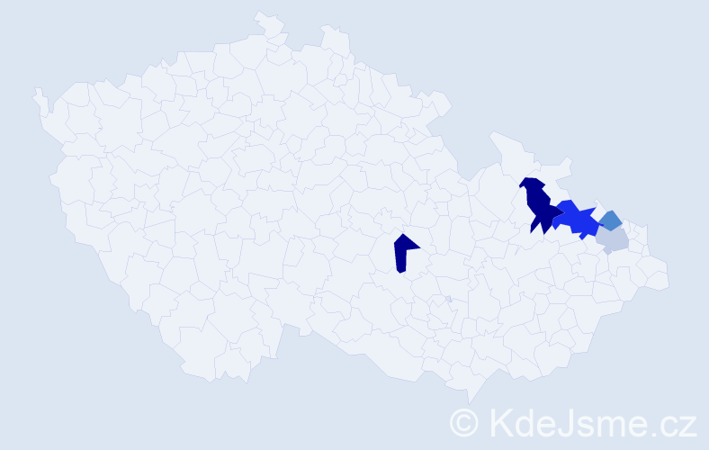 Příjmení: 'Feret', počet výskytů 8 v celé ČR