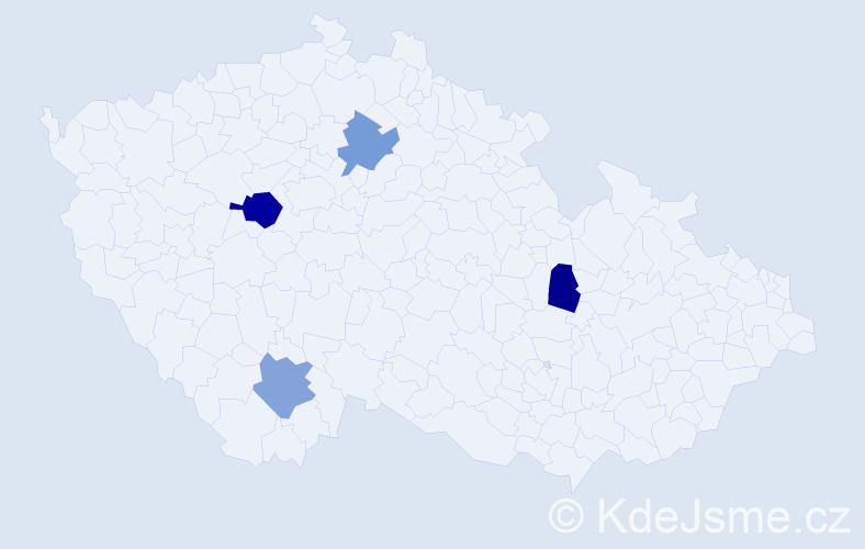Příjmení: 'Saraj', počet výskytů 5 v celé ČR