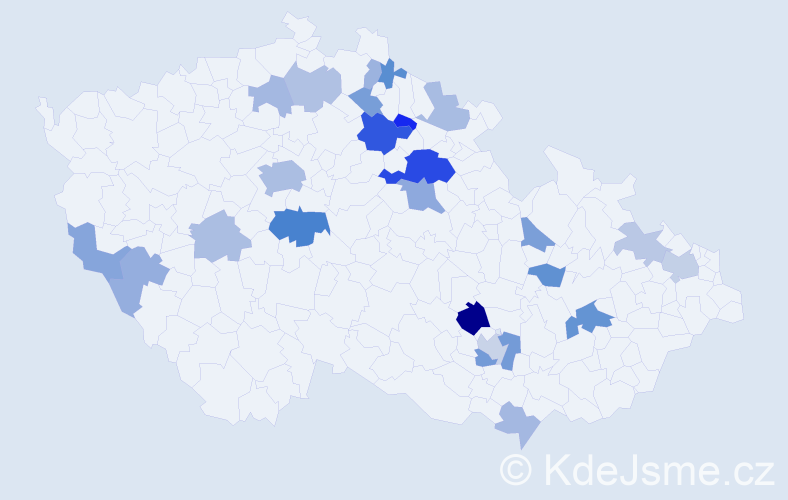 Příjmení: 'Lamr', počet výskytů 51 v celé ČR