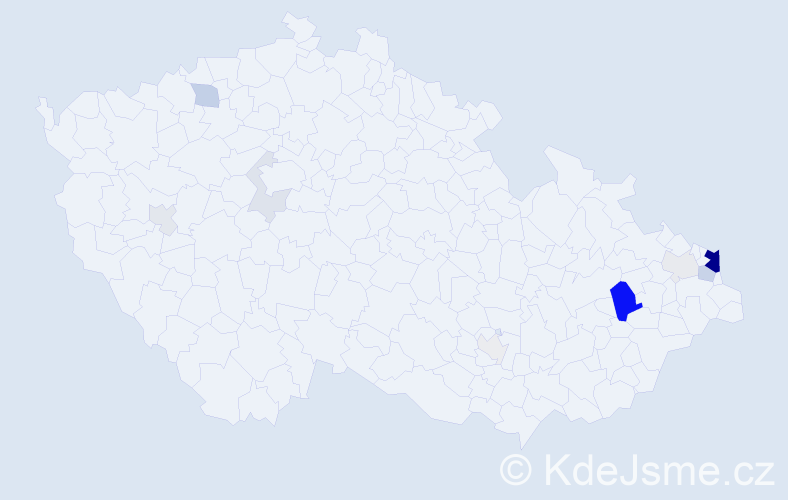 Příjmení: 'Tomes', počet výskytů 37 v celé ČR
