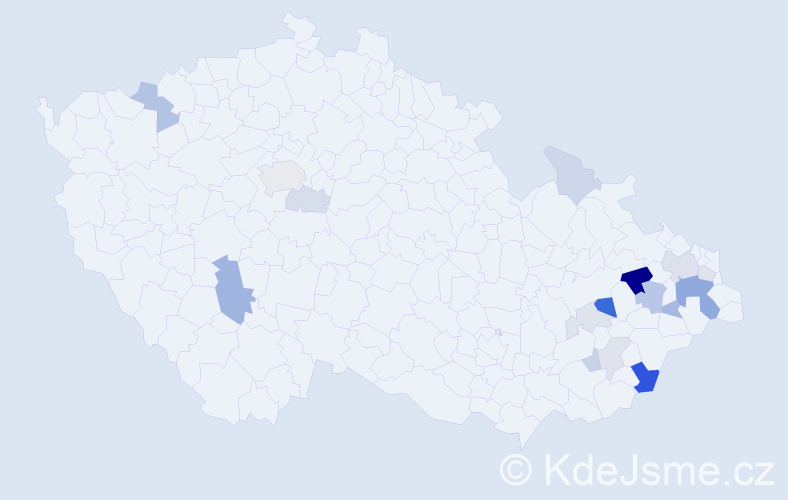 Příjmení: 'Babulíková', počet výskytů 41 v celé ČR