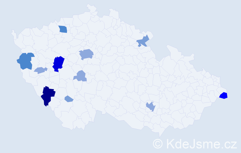 Příjmení: 'Dachová', počet výskytů 32 v celé ČR