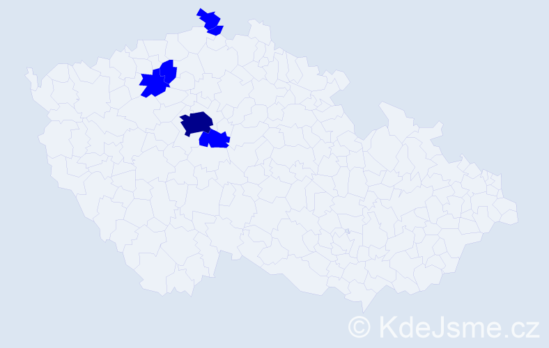 Příjmení: 'Korinta', počet výskytů 7 v celé ČR