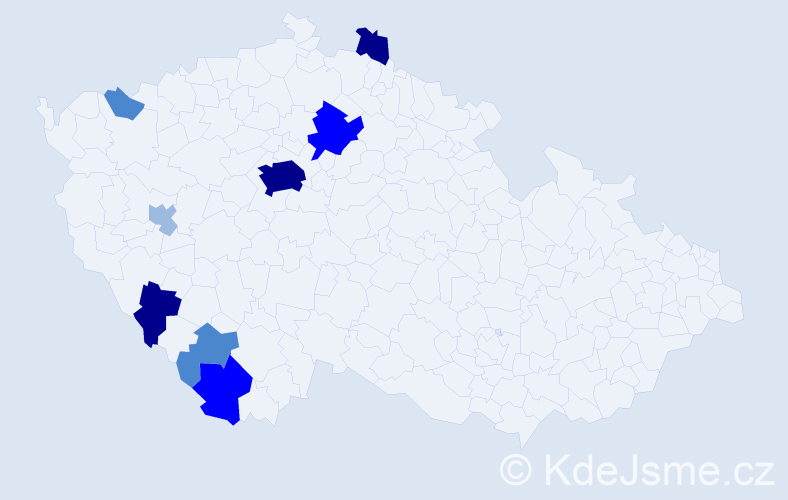 Příjmení: 'Wudyová', počet výskytů 23 v celé ČR