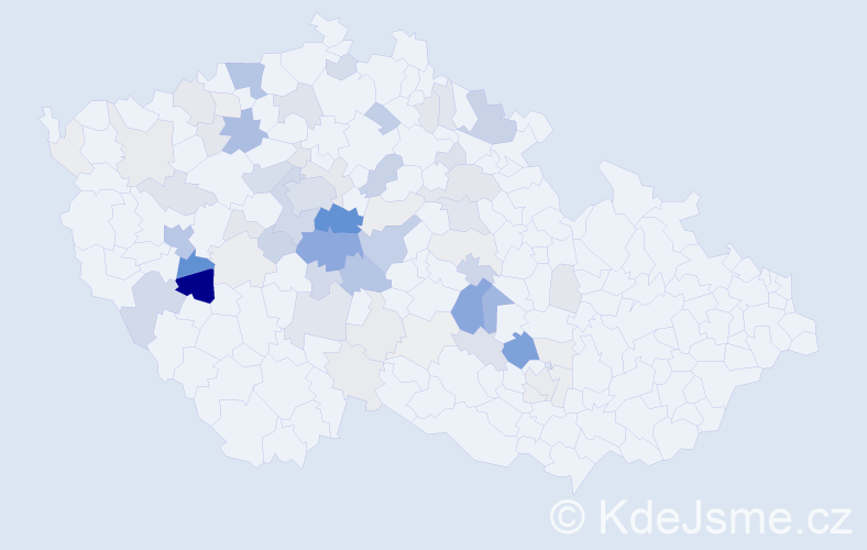 Příjmení: 'Trojánek', počet výskytů 266 v celé ČR