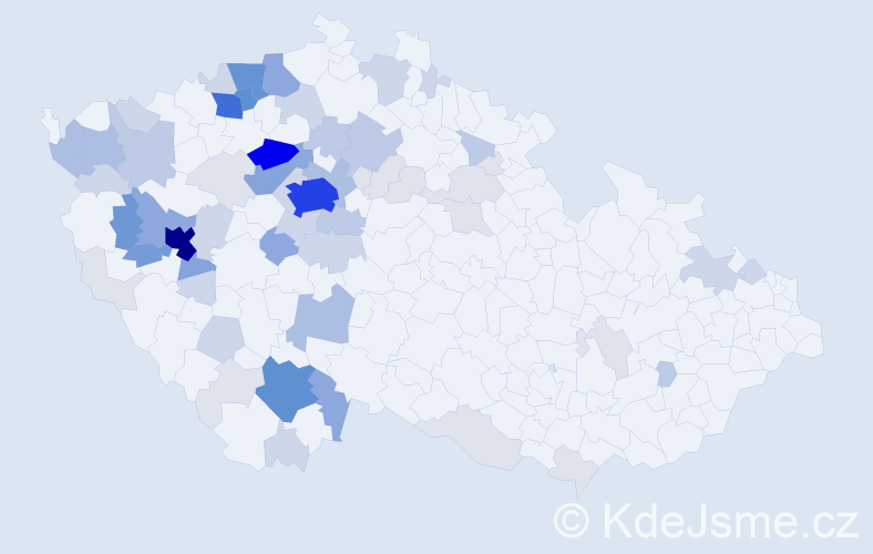 Příjmení: 'Linda', počet výskytů 259 v celé ČR