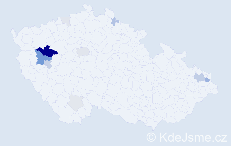 Příjmení: 'Medulová', počet výskytů 41 v celé ČR