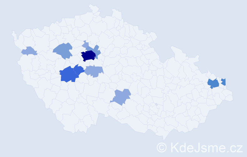 Příjmení: 'Holovková', počet výskytů 29 v celé ČR