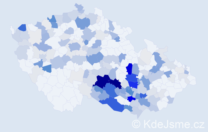 Příjmení: 'Baráková', počet výskytů 791 v celé ČR