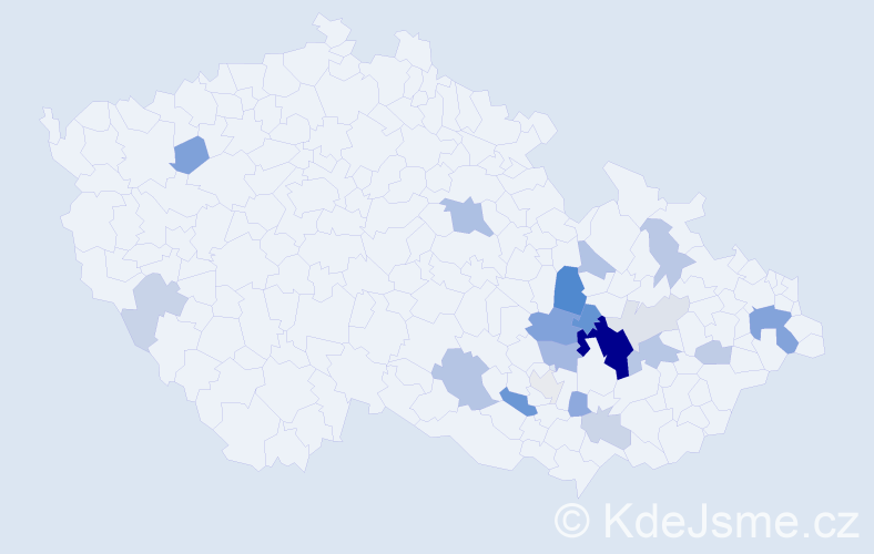 Příjmení: 'Lutera', počet výskytů 51 v celé ČR