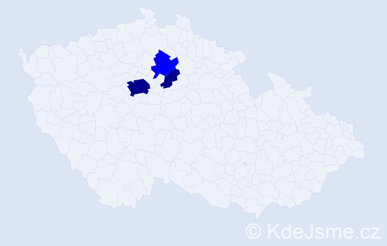 Příjmení: '"Van Der Linden"', počet výskytů 5 v celé ČR