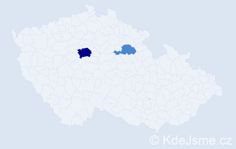 Příjmení: 'Černilo', počet výskytů 4 v celé ČR