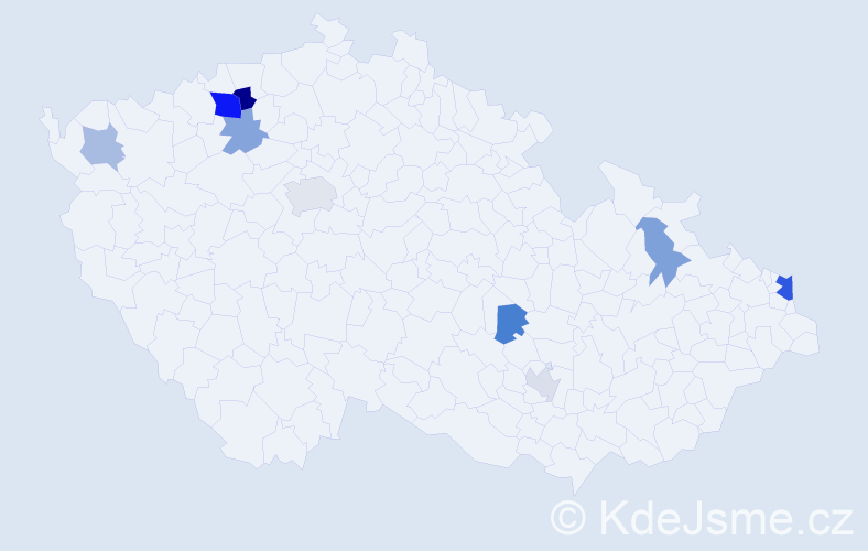 Příjmení: 'Sepešiová', počet výskytů 18 v celé ČR