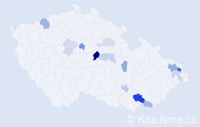 Příjmení: 'Dobřický', počet výskytů 42 v celé ČR
