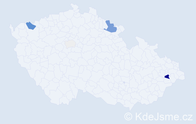 Příjmení: 'Križovenská', počet výskytů 9 v celé ČR