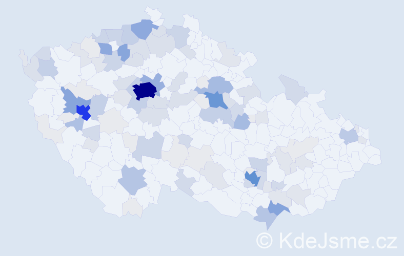 Příjmení: 'Racek', počet výskytů 474 v celé ČR