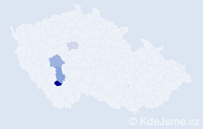 Příjmení: 'Kassayová', počet výskytů 7 v celé ČR