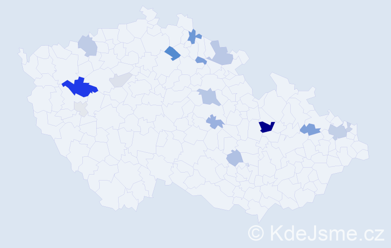 Příjmení: 'Pavuková', počet výskytů 32 v celé ČR