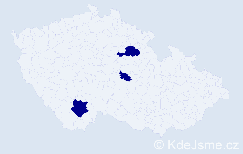 Příjmení: 'Vančuchová', počet výskytů 3 v celé ČR