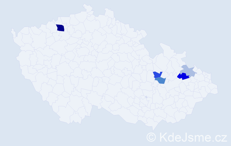 Příjmení: 'Zurko', počet výskytů 10 v celé ČR