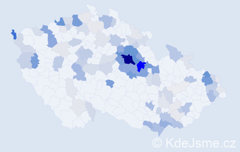 Příjmení: 'Borovec', počet výskytů 412 v celé ČR