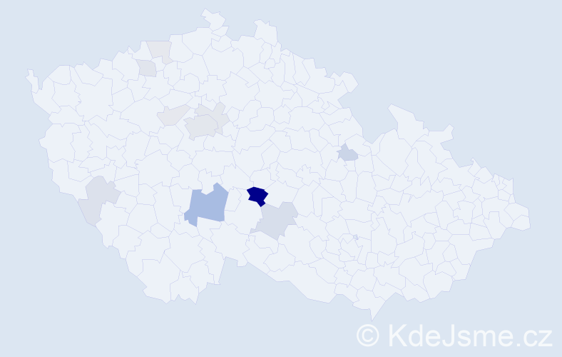 Příjmení: 'Komrs', počet výskytů 30 v celé ČR
