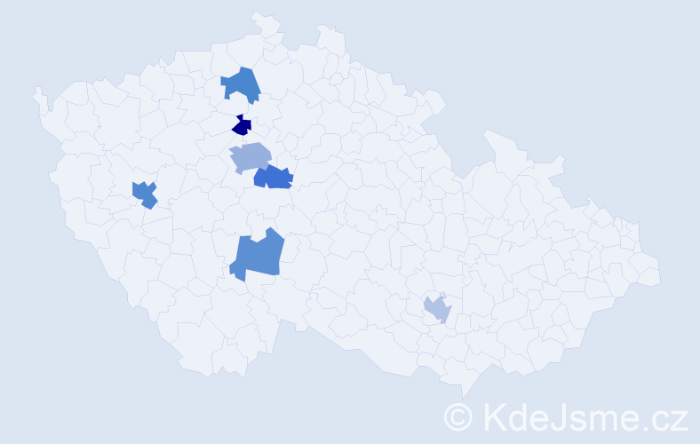 Příjmení: 'Khudyk', počet výskytů 11 v celé ČR