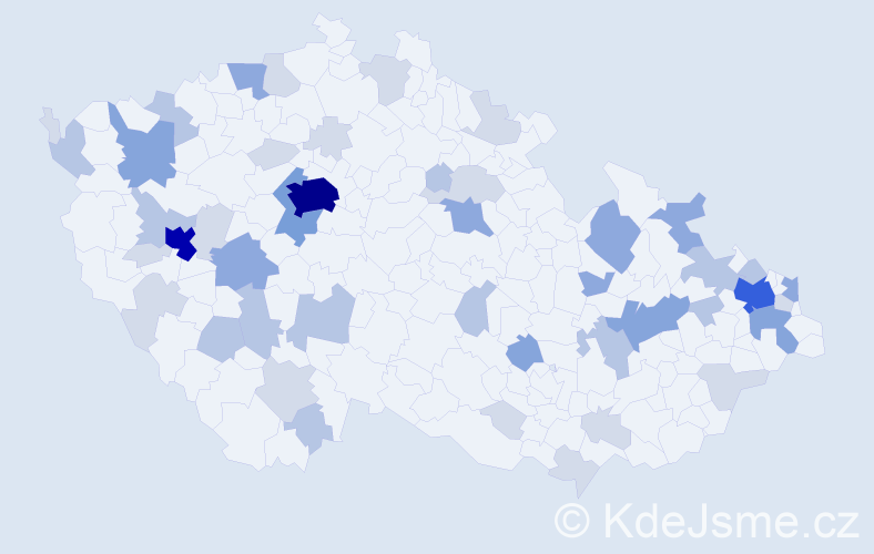 Příjmení: 'Hein', počet výskytů 127 v celé ČR