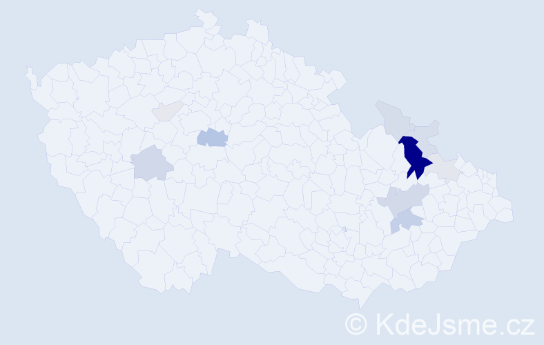 Příjmení: 'Hrtan', počet výskytů 32 v celé ČR