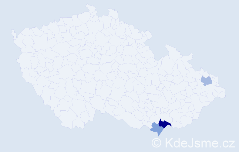 Příjmení: 'Glodiak', počet výskytů 7 v celé ČR