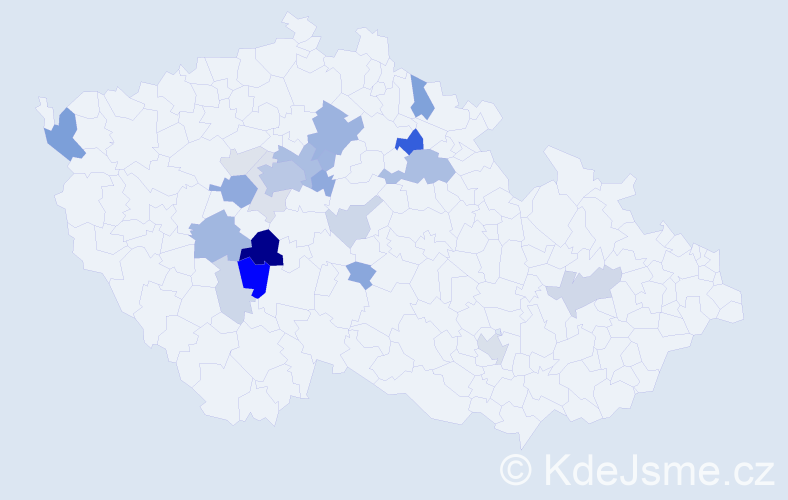 Příjmení: 'Kotrbáčková', počet výskytů 68 v celé ČR