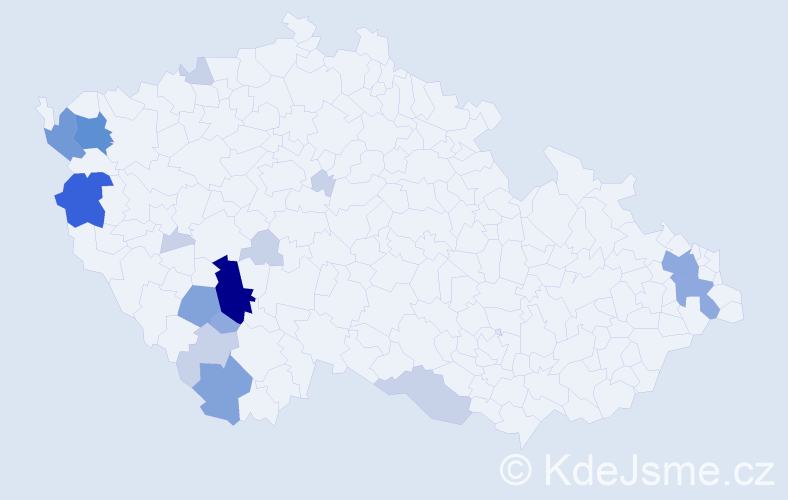 Příjmení: 'Brožáková', počet výskytů 46 v celé ČR