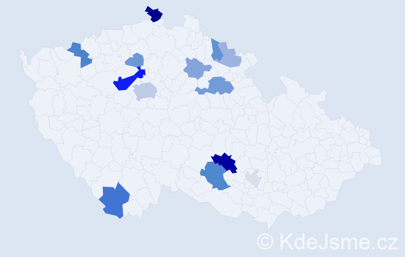 Příjmení: 'Neufuss', počet výskytů 35 v celé ČR