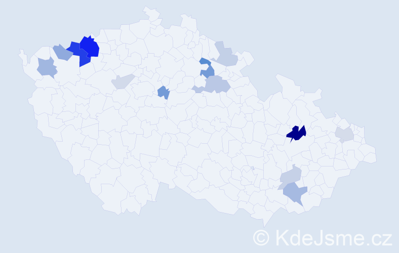 Příjmení: 'Sásová', počet výskytů 33 v celé ČR
