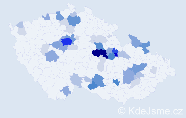 Příjmení: 'Herynek', počet výskytů 172 v celé ČR