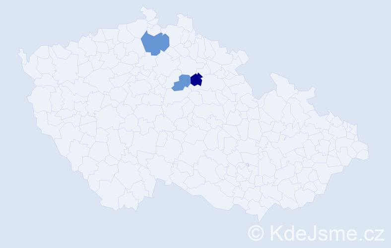 Příjmení: 'Říbek', počet výskytů 14 v celé ČR