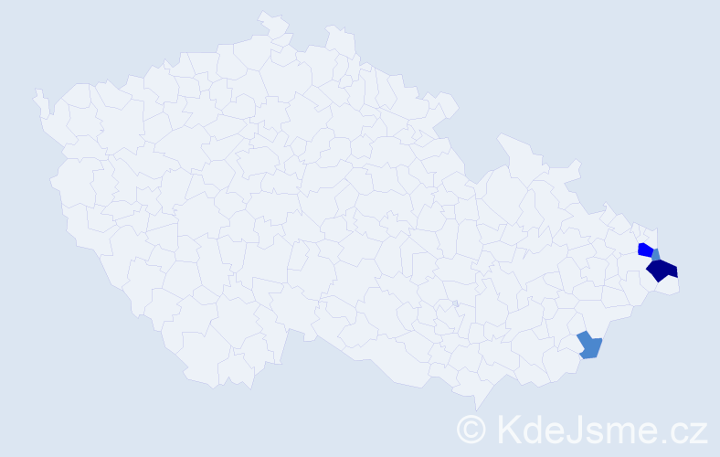 Příjmení: 'Spilaková', počet výskytů 7 v celé ČR