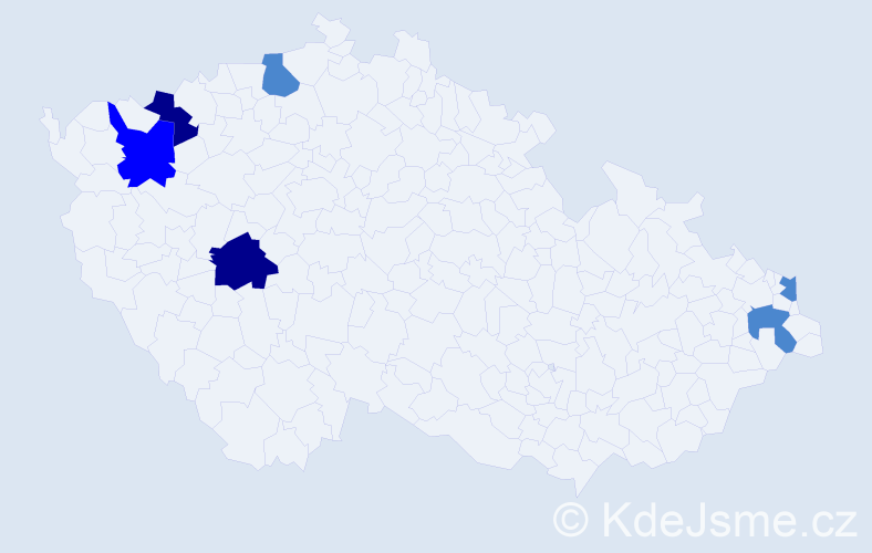 Příjmení: 'Machava', počet výskytů 11 v celé ČR
