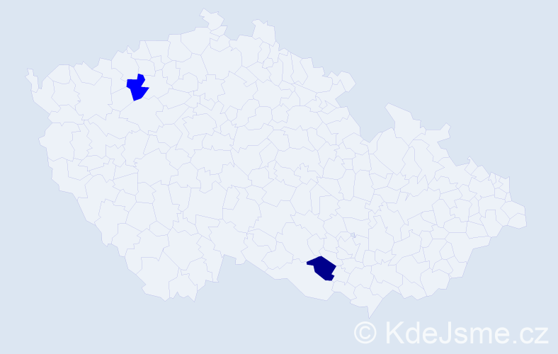 Příjmení: 'Kavčák', počet výskytů 2 v celé ČR