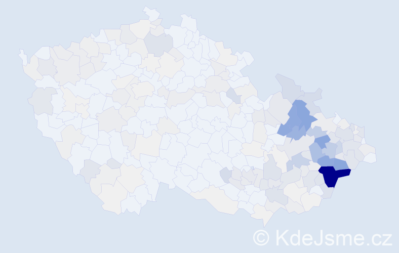 Příjmení: 'Orságová', počet výskytů 1063 v celé ČR