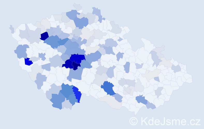 Příjmení: 'Kuthan', počet výskytů 473 v celé ČR