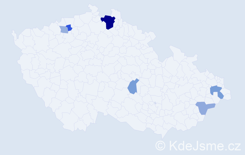Příjmení: 'Subá', počet výskytů 14 v celé ČR