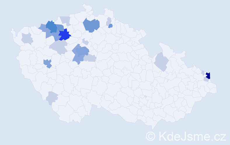 Příjmení: 'Hefner', počet výskytů 61 v celé ČR