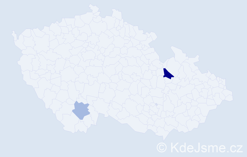 Příjmení: 'Kineva', počet výskytů 3 v celé ČR