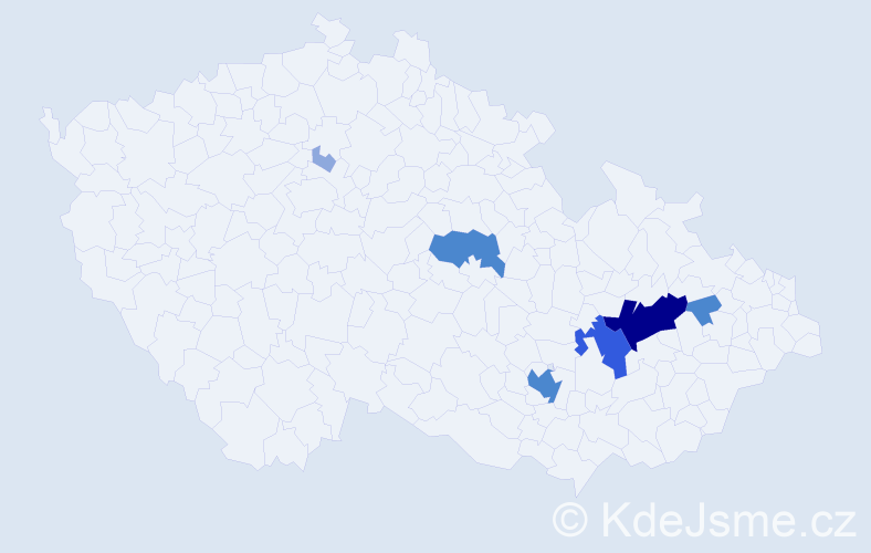 Příjmení: 'Reichstädterová', počet výskytů 15 v celé ČR