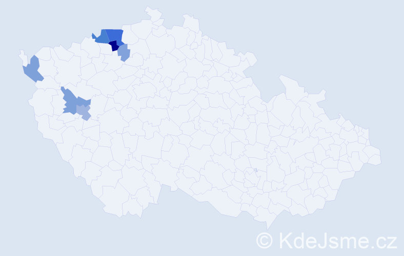 Příjmení: 'Andörferová', počet výskytů 21 v celé ČR
