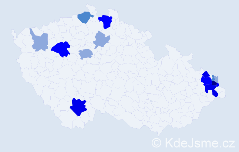 Příjmení: 'Sivá', počet výskytů 47 v celé ČR