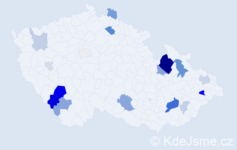 Příjmení: 'Paternová', počet výskytů 38 v celé ČR