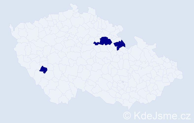 Příjmení: 'Bures', počet výskytů 3 v celé ČR