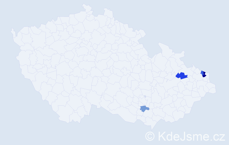 Příjmení: 'Mžíčková', počet výskytů 9 v celé ČR